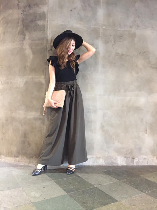 ウエストリボンワイドパンツ♡みきてぃー♡