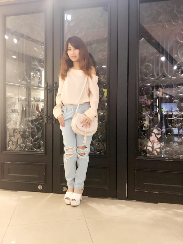 肩パール♡オフショル♡