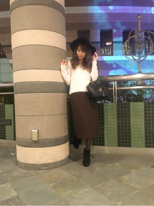 熊手チーフ❤︎シャギーケーブルニット❤︎