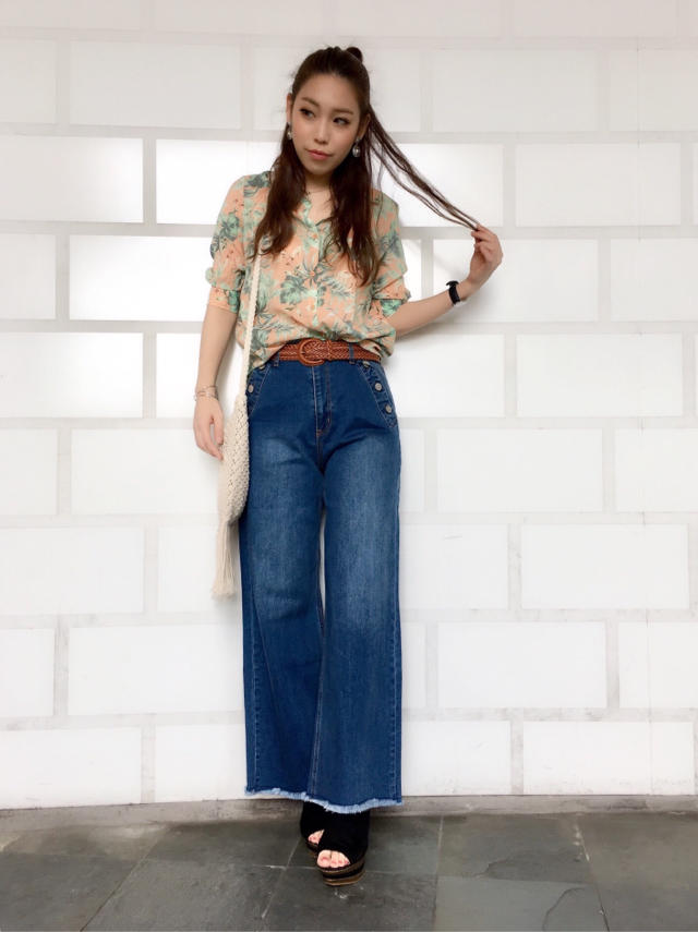 リーフプリントシャツ♡たち♡仲良しでったん