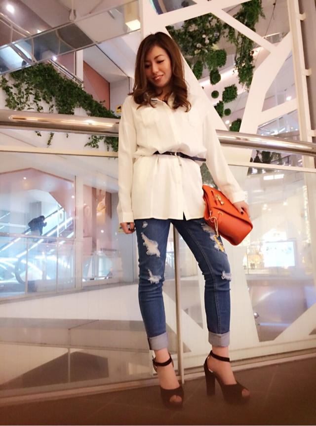 ベルト付きオーバーシャツチュニック♡春Make♡suzuna