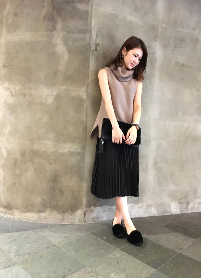 オフタートルノースリニット♡ゆきたん♡ヘアアレンジ♫
