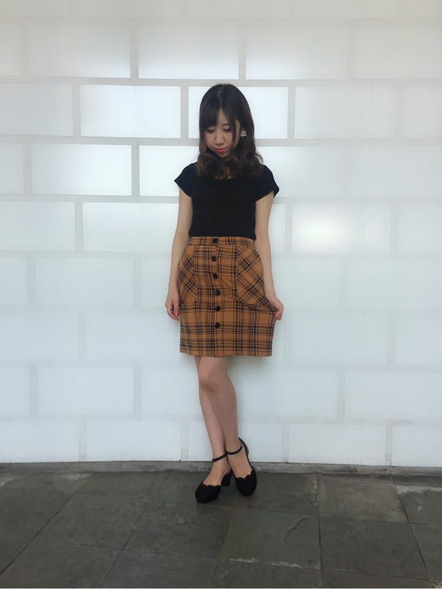 チェック柄skirt♡