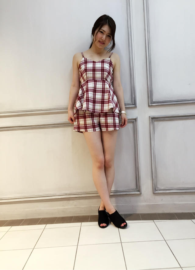 オリジナルチェックキャミセットアップ♡ゆきちゃん