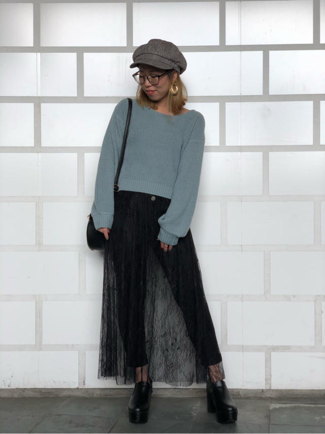 ニット×レースワンピのお得で可愛いSET♡