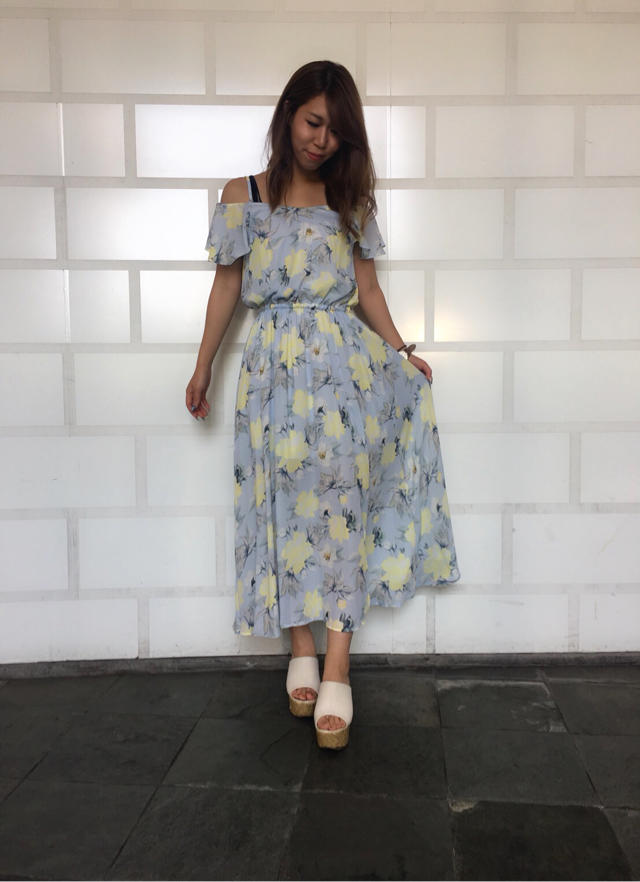 花柄♡マキシワンピース