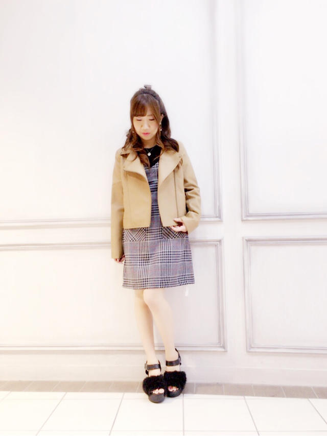 チェックワンピ♡