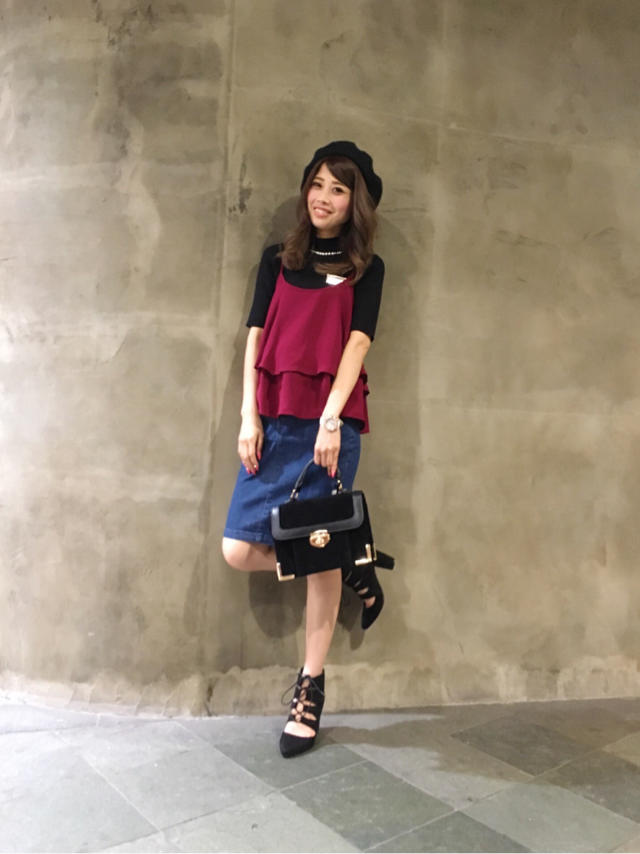 熊手チーフ購入♡キャミ×ニットアンサンブル