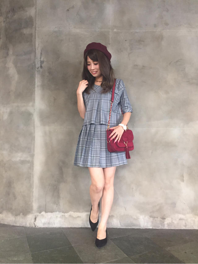 チェック柄セットアップ♡熊手チーフ♡ノベルティ