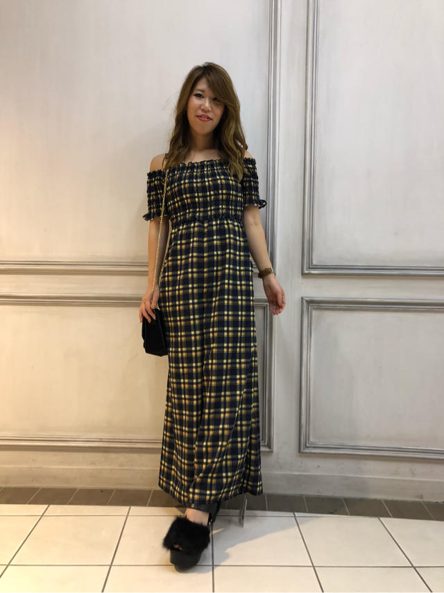 チェック柄オールインワン♡