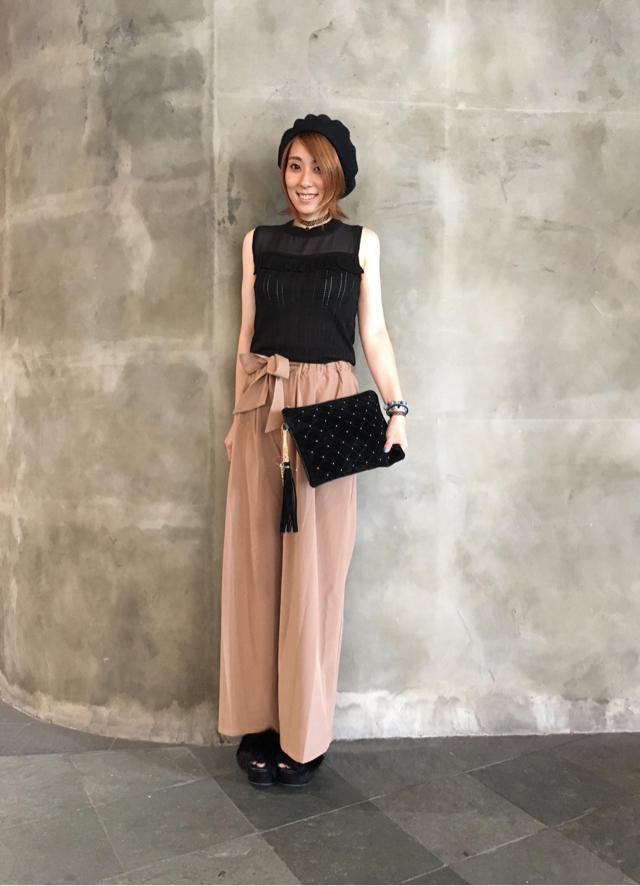新作の胸元シースルーニットタンク♡おぎ♡海ーー！！！
