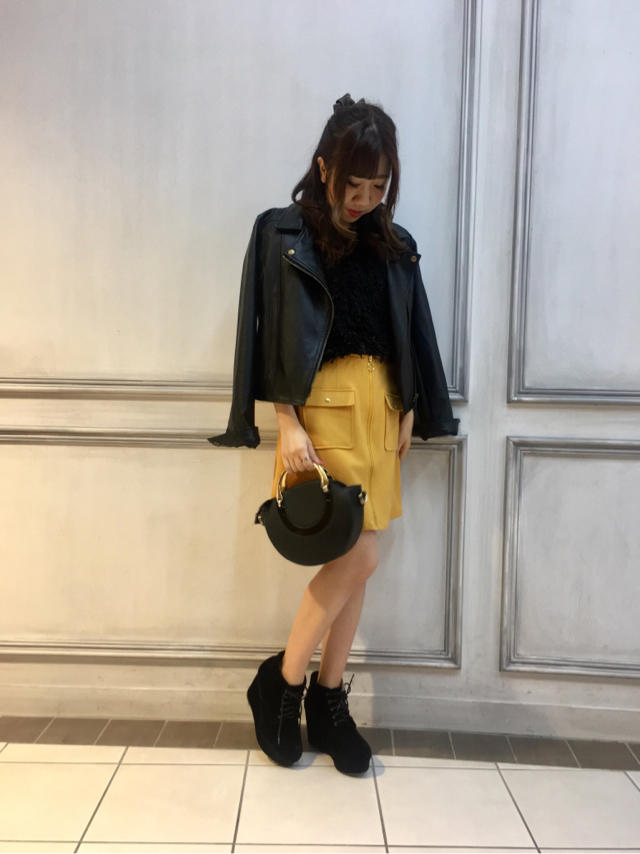 ジッパーskirt♡