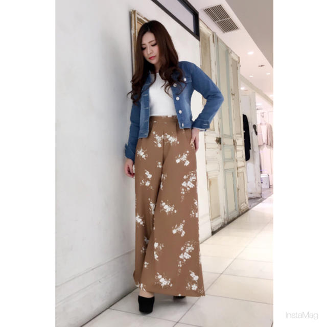 花柄ワイドパンツ♡プチプラ春code♡プライベートpic♡りむ