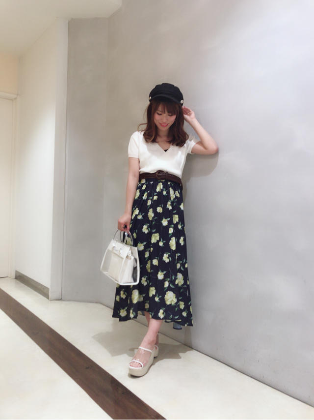 ViVi掲載！カシュクールトップス&花柄ロングスカート♡/美味しいものたくさん♡田中