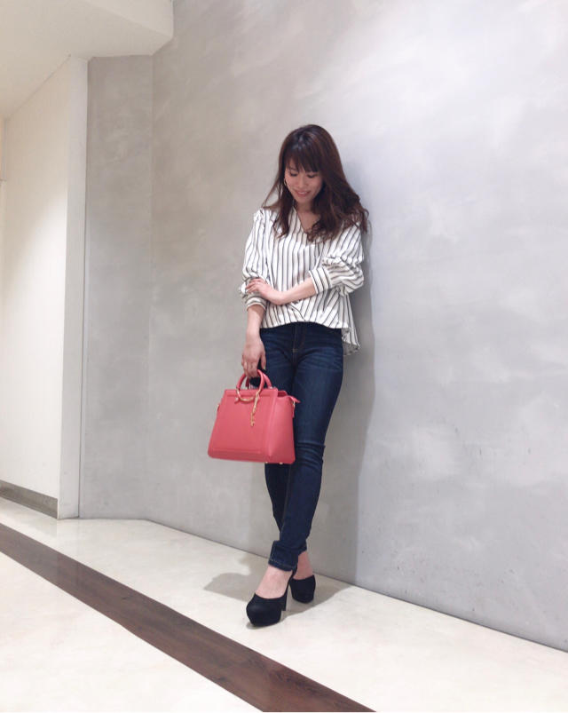 持ってて損はない！プチプラ♡スキッパーブラウス＆スキニーパンツ/連休♡田中
