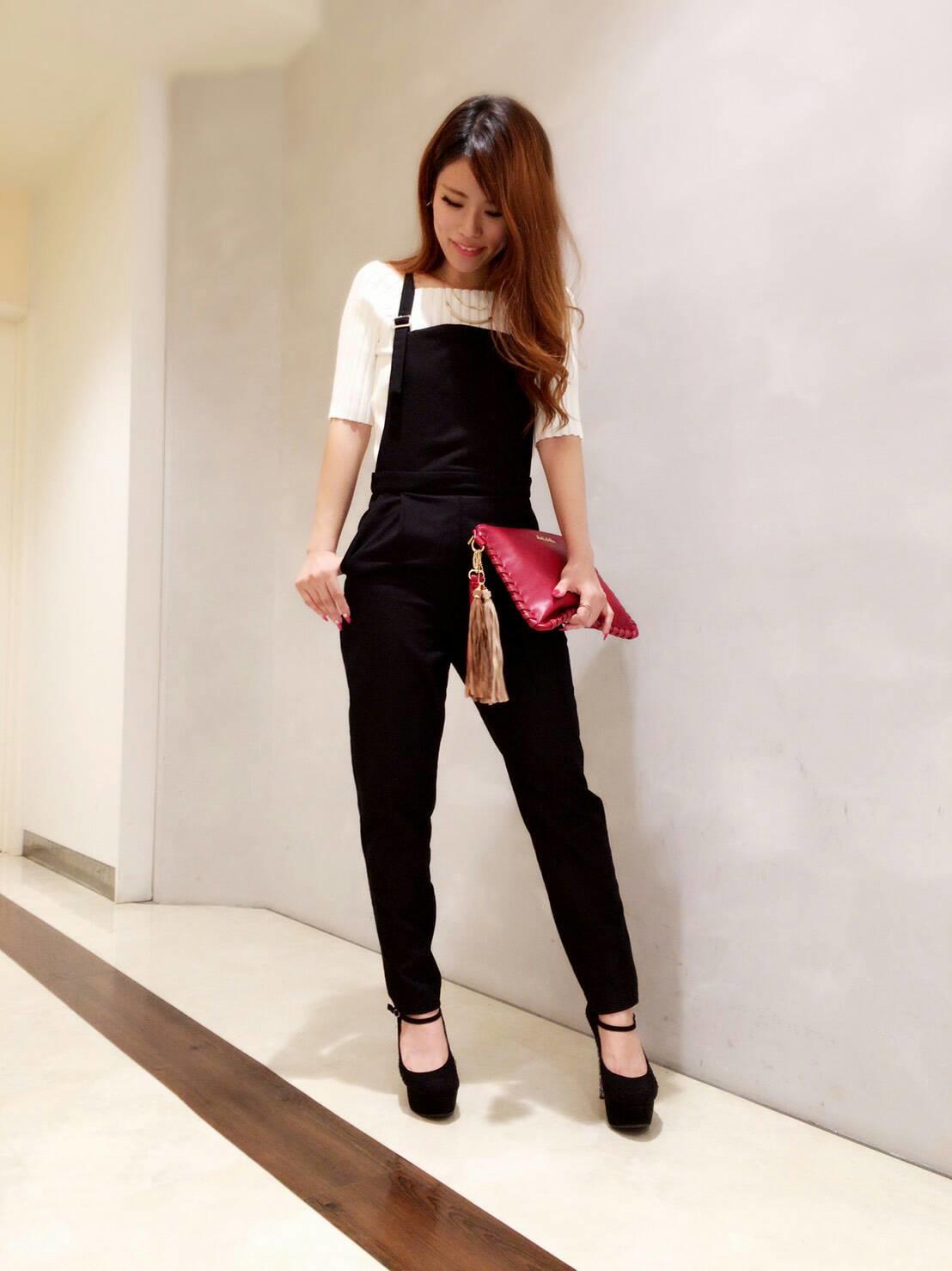 セシルプレス掲載♡/キレイめサロペット&インナー/お出掛け！写メ/♡田中