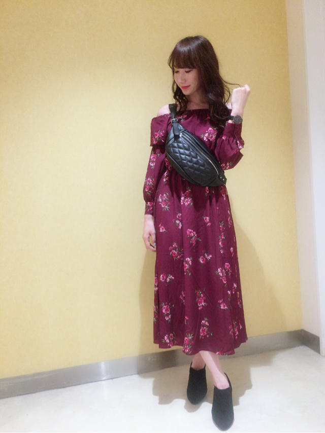 ViViコラボ♡女性らしさバツグン♡ヴィンテージ花柄ワンピース♡/ケーキ屋さん♡増田