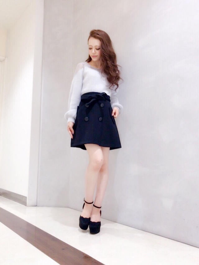 レースの透け感に注目♡上品なシャギーニット♡フェミニンstyle♡ 加茂