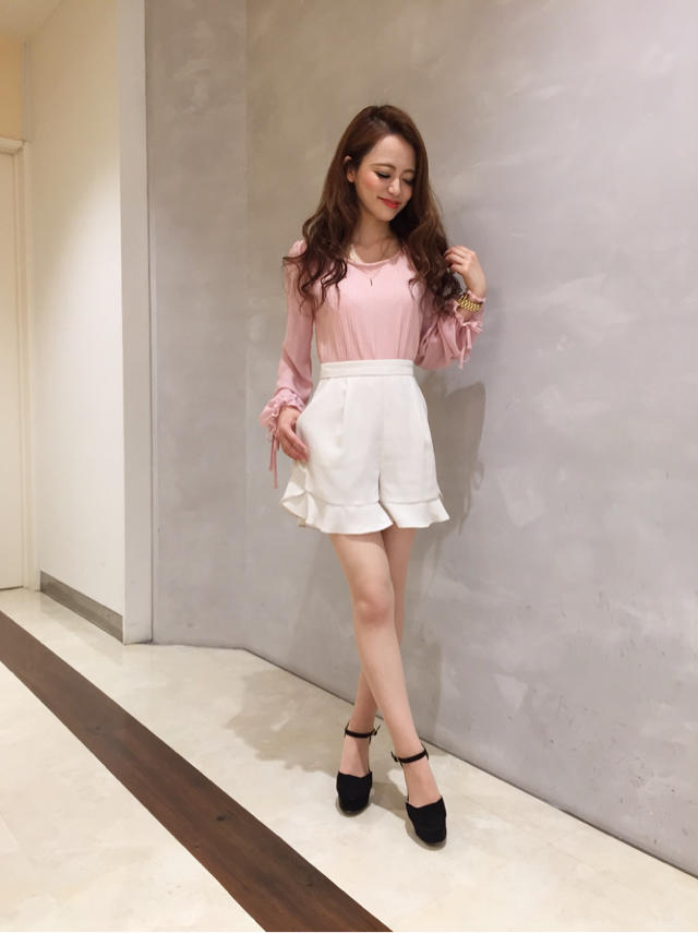 嬉しいネックレス付き♡ふんわりシフォンtops♡/フェミニンコーデ♡/愛用♡ 加茂