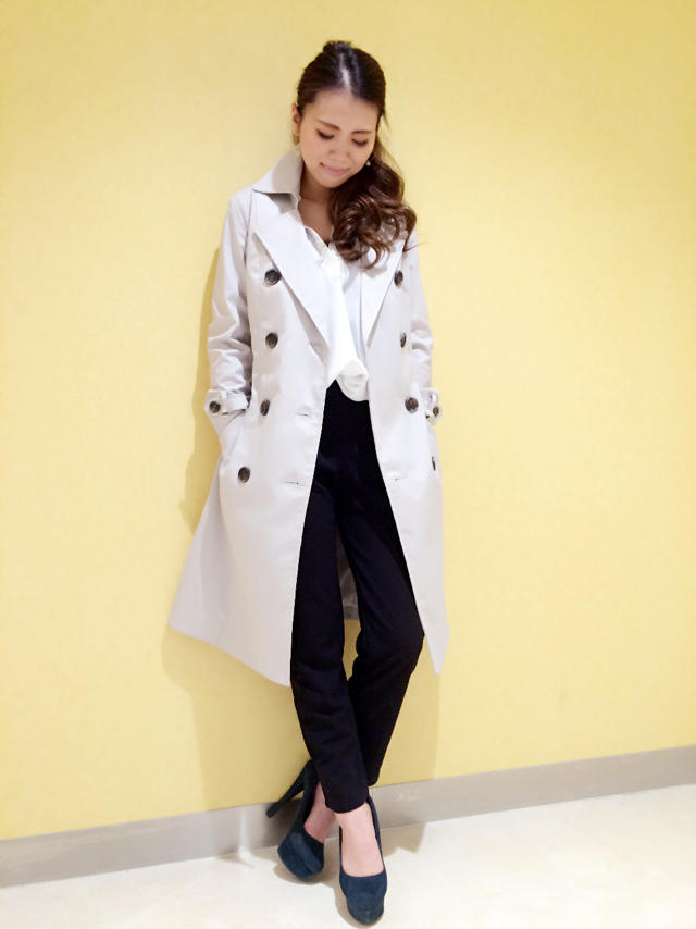 ロングトレンチで大人code♡/new Photo♪内田