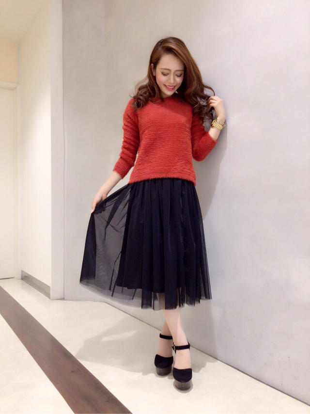シースルーの透け感がオシャレ♡おすすめスカート♡/大人フェミニン 加茂