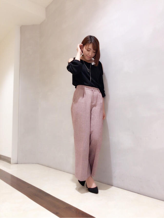 鈴木オススメの店頭コーデ♡秋冬コーデを簡単に♡ヘンリボーン柄ワイドパンツ♡/new color♡鈴木