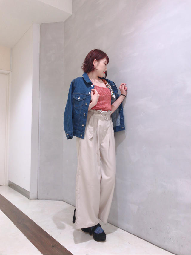 鈴木おすすめワイドパンツ♡アラベスク柄ベルトが可愛いトップス♡/鈴木