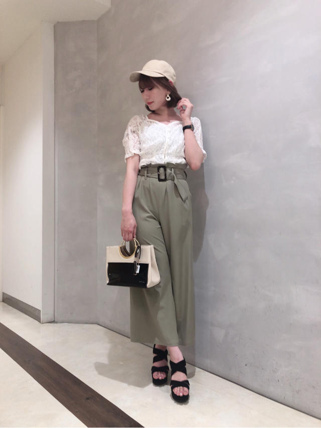 レーストップスでMIXコーデ♡ワイドパンツ♡増田