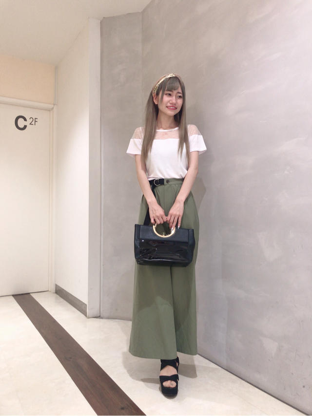ワイドパンツで楽にかわいい♡カジュアルコーデ♡青木