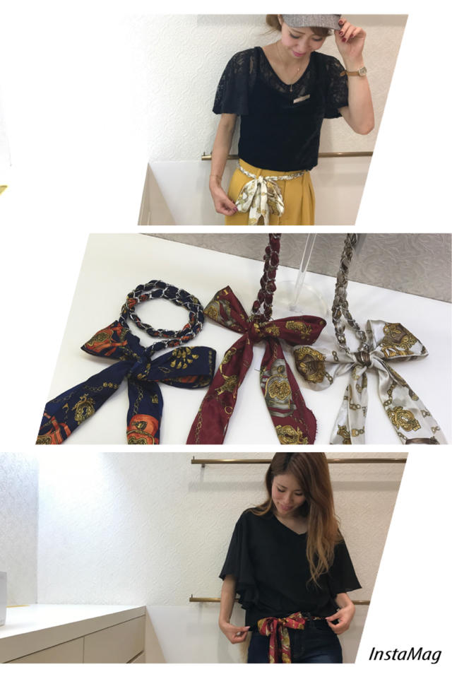 シンプルなコーデにプラスで華やかに♡チェーンベルトが入荷！/夏休み初日♡田中