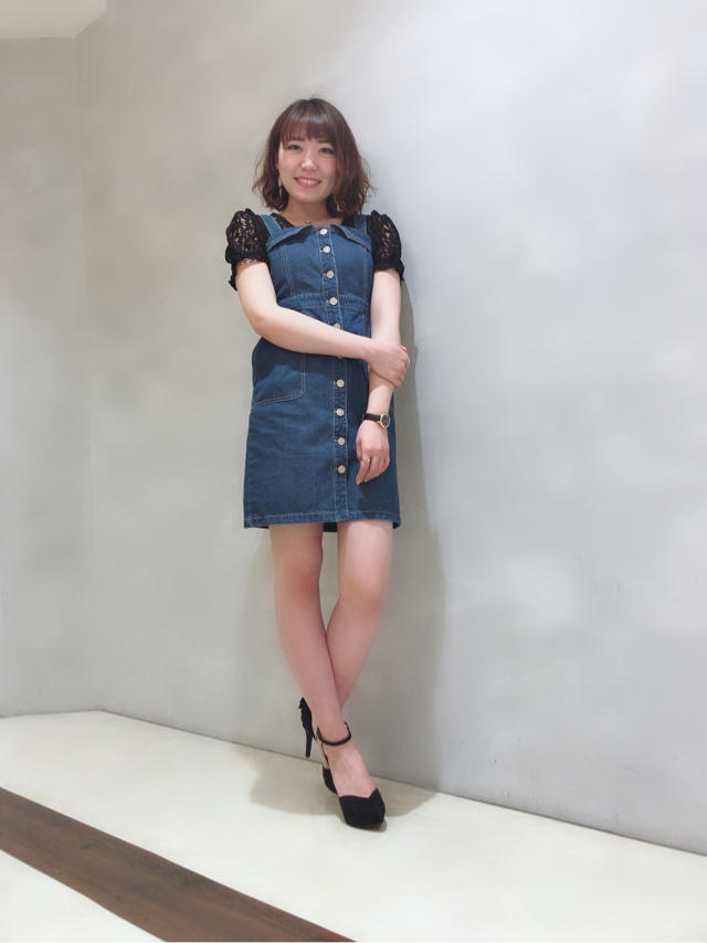 インナーが半袖になりました♡インナー付きデニムワンピース♡/海野さんと初写真♡鈴木