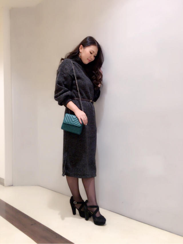 着やすさ抜群！！ハイネックワンピ/new nail♡内田