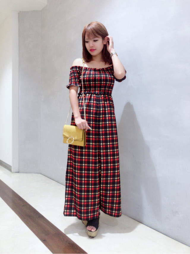 new arrival♡1枚で着れちゃう♪チェック柄ロンパース♡ゆい