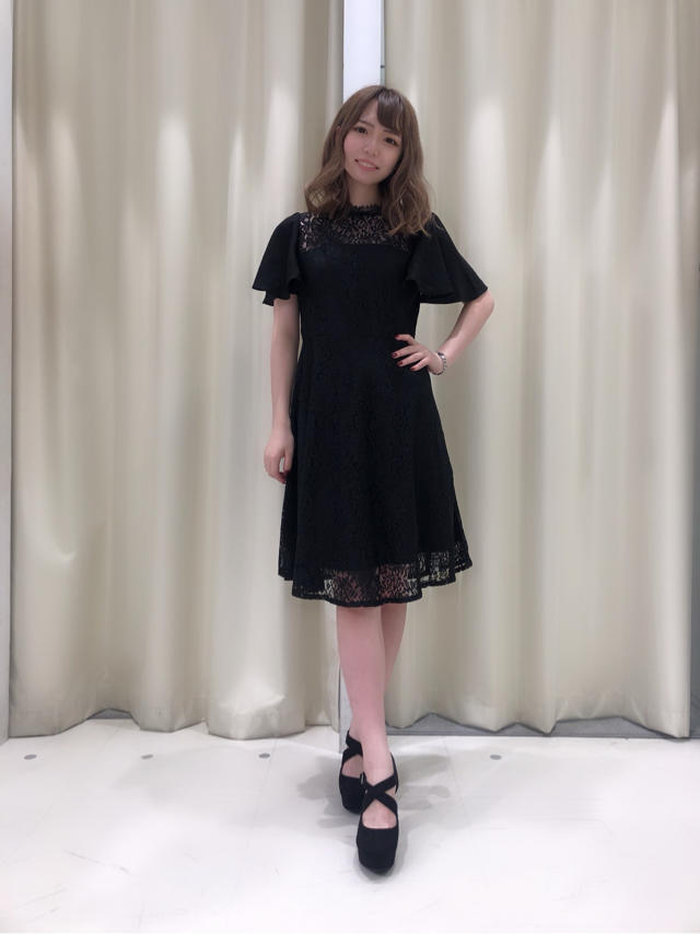 バックリボン付きレースワンピ♡みふ
