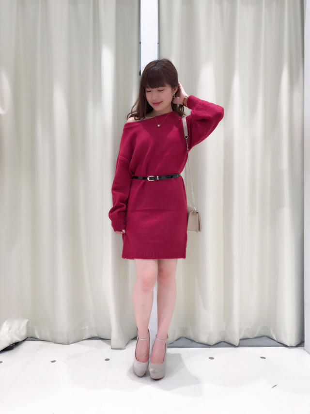 展示会人気NO.1♡ベルト付きオフショルワンピース♡まみたす