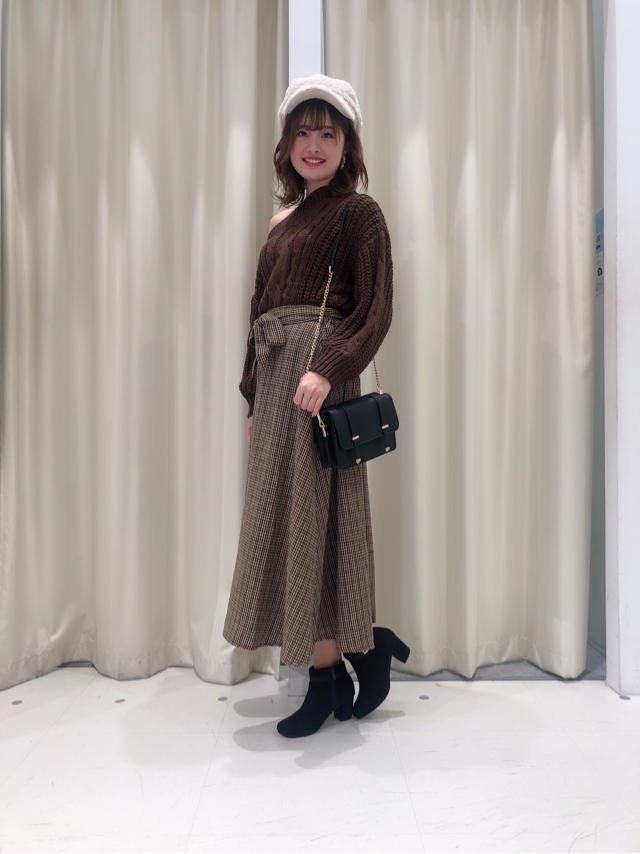 大人気！！ワンショルニットdeブラウンコーデ❤かな❤