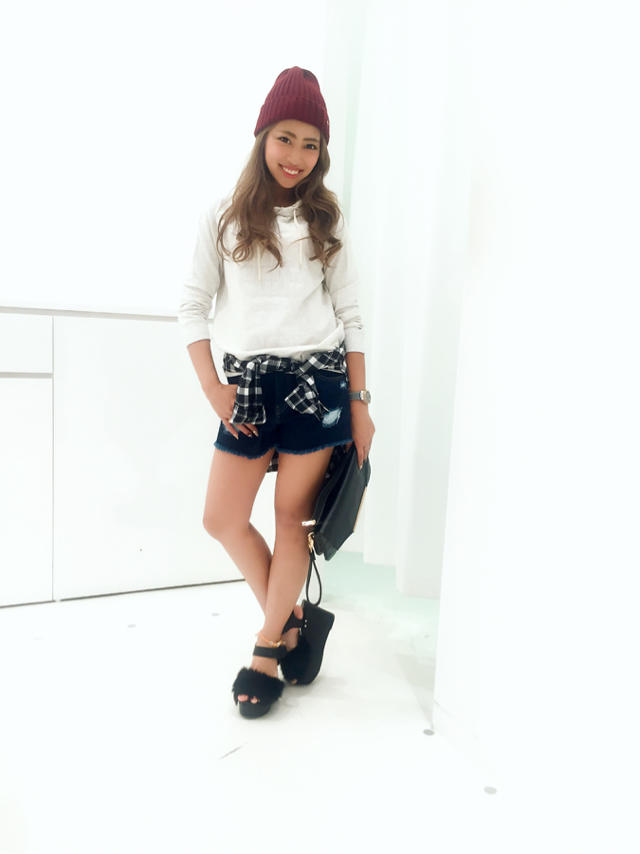 チェックシャツ×ショーパン❥❥Ai