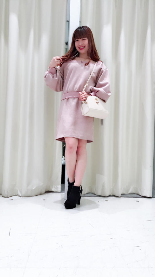 まみたす即購入♡新作スウェードワンピース♡久々のstaff off shot♡まみたす