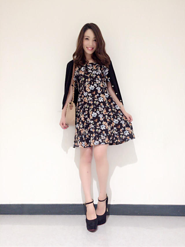小花柄ワンピース♡