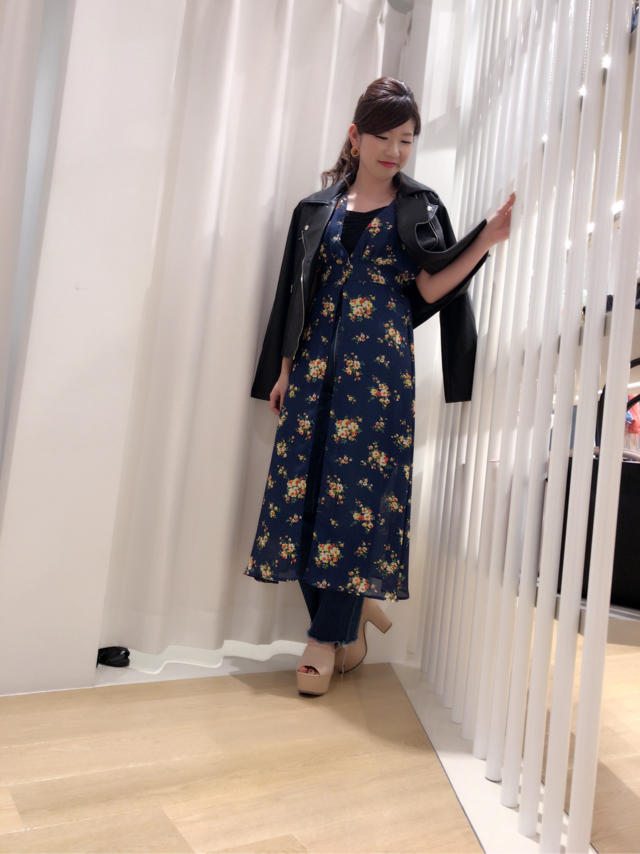 花柄ロング丈ガウン♡