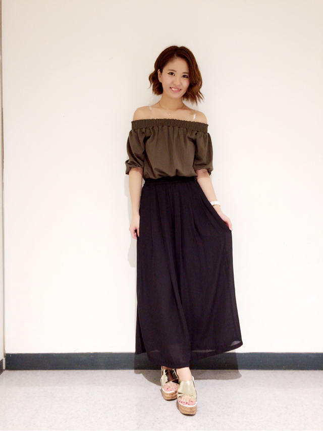 シフォンエアリーワイドパンツcode♡