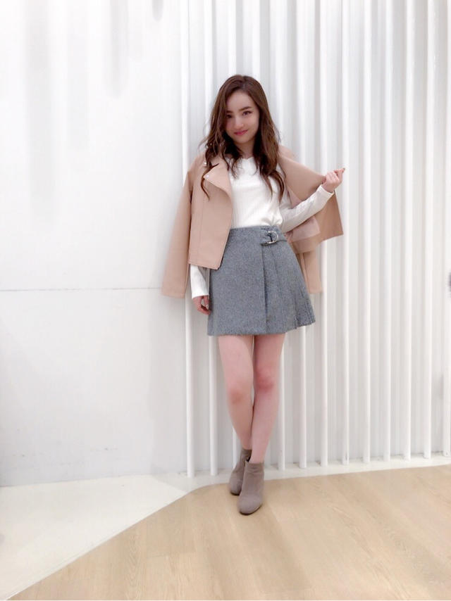 しょこたん購入♡プリーツ台形スカート