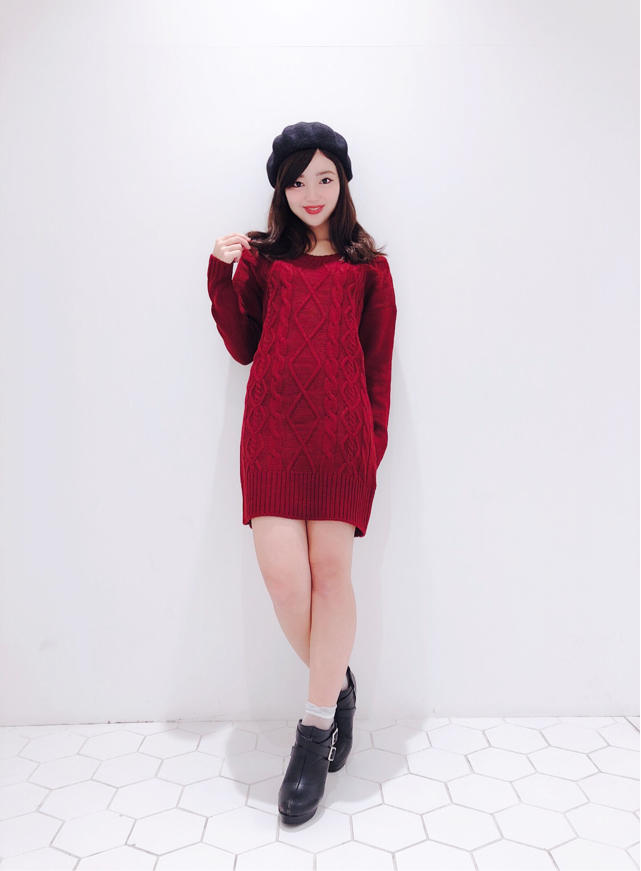 ♡新作 背中バックルニットチュニック♡