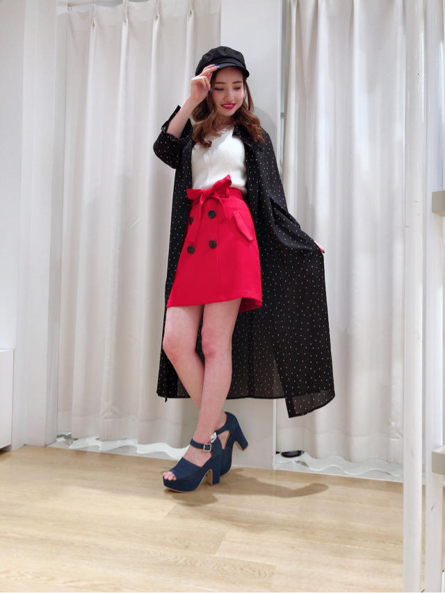 ロングドットシャツ♡