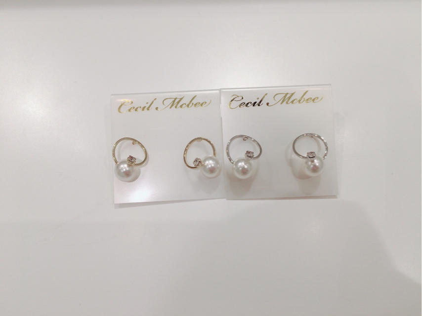 新作♡パール調リングピアス♡
