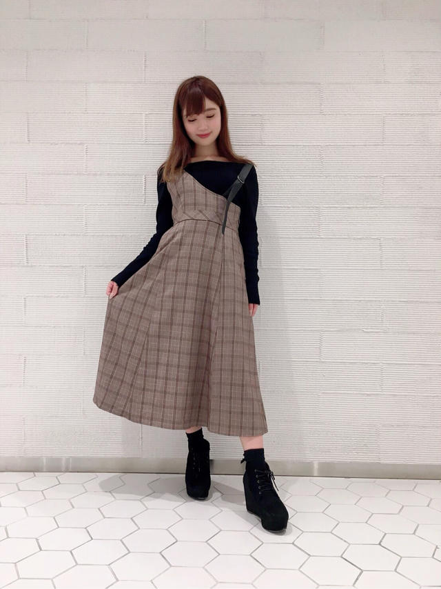 ❤︎新作 ワンショルチェックワンピ❤︎