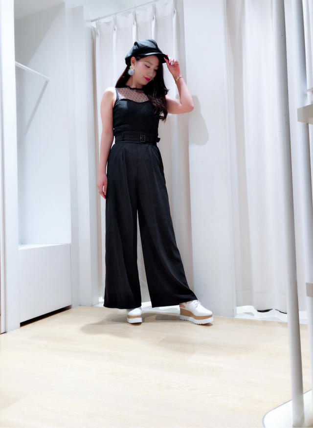 ♡新作 レースブロッキングノースリーブニット♡