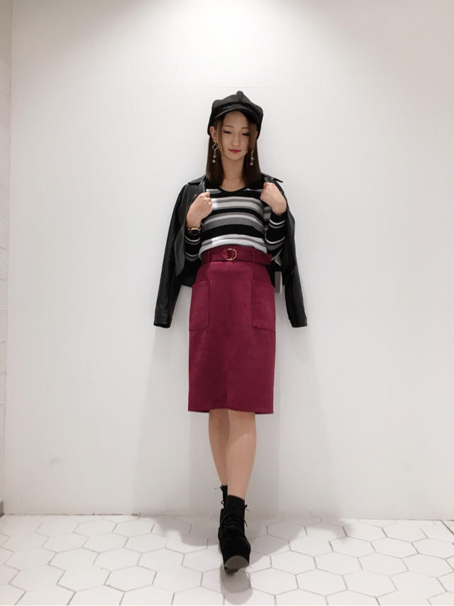 ベルト付き♡スエードタイトスカート♡♡