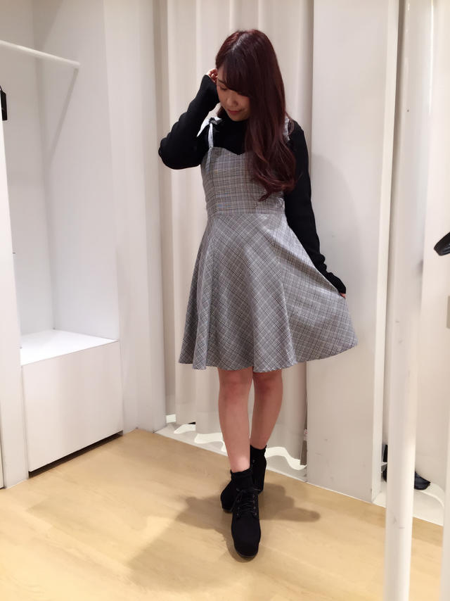 新作♡もう大人気！！気になる方はお早めに♬グレンチェックワンピース