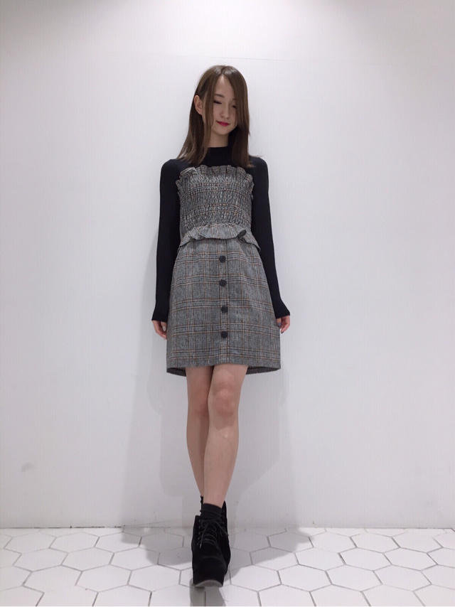 即日完売の大人気ワンピ♡シャーリングチェックニットドッキングOP紹介♡♡